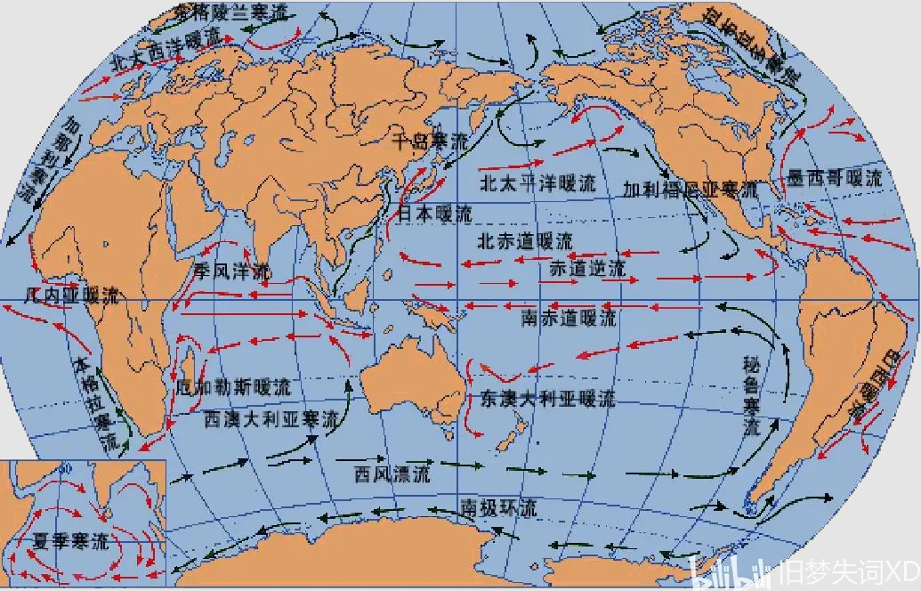 太平洋洋流走向图图片