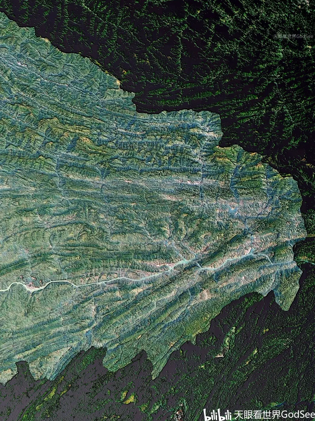 重庆主题卫星地形地图壁纸