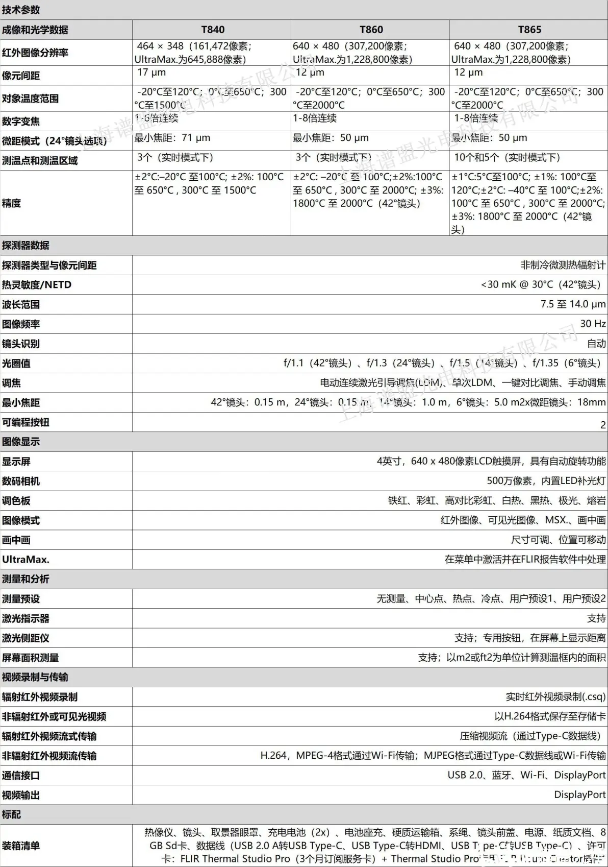 flir t840/t860/t865高性能手持式红外热像仪