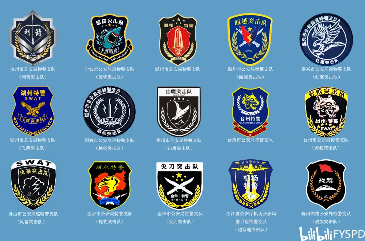 全国公安特警个性化标志图鉴集锦