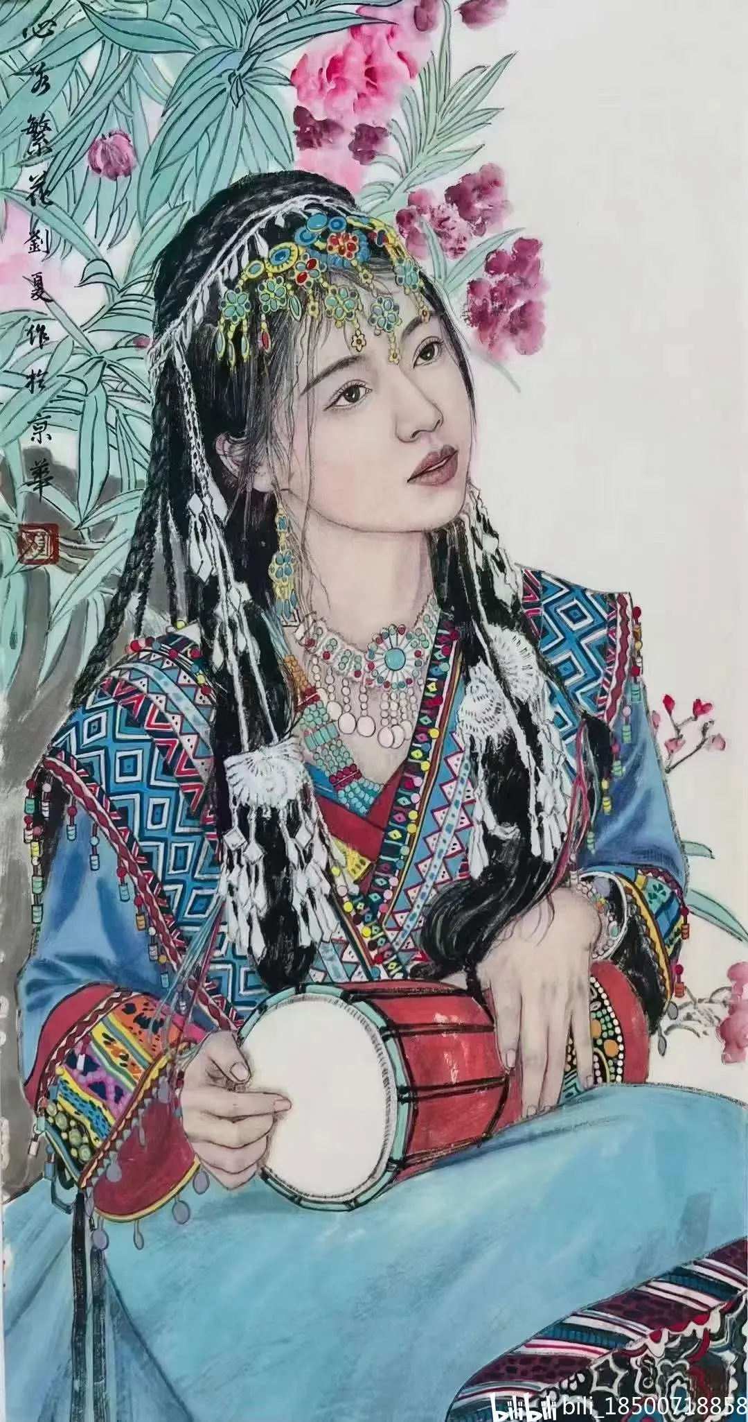 最年轻的中美协女会员刘夏老师作品欣赏 刘夏国画作品欣赏 - 哔哩哔哩