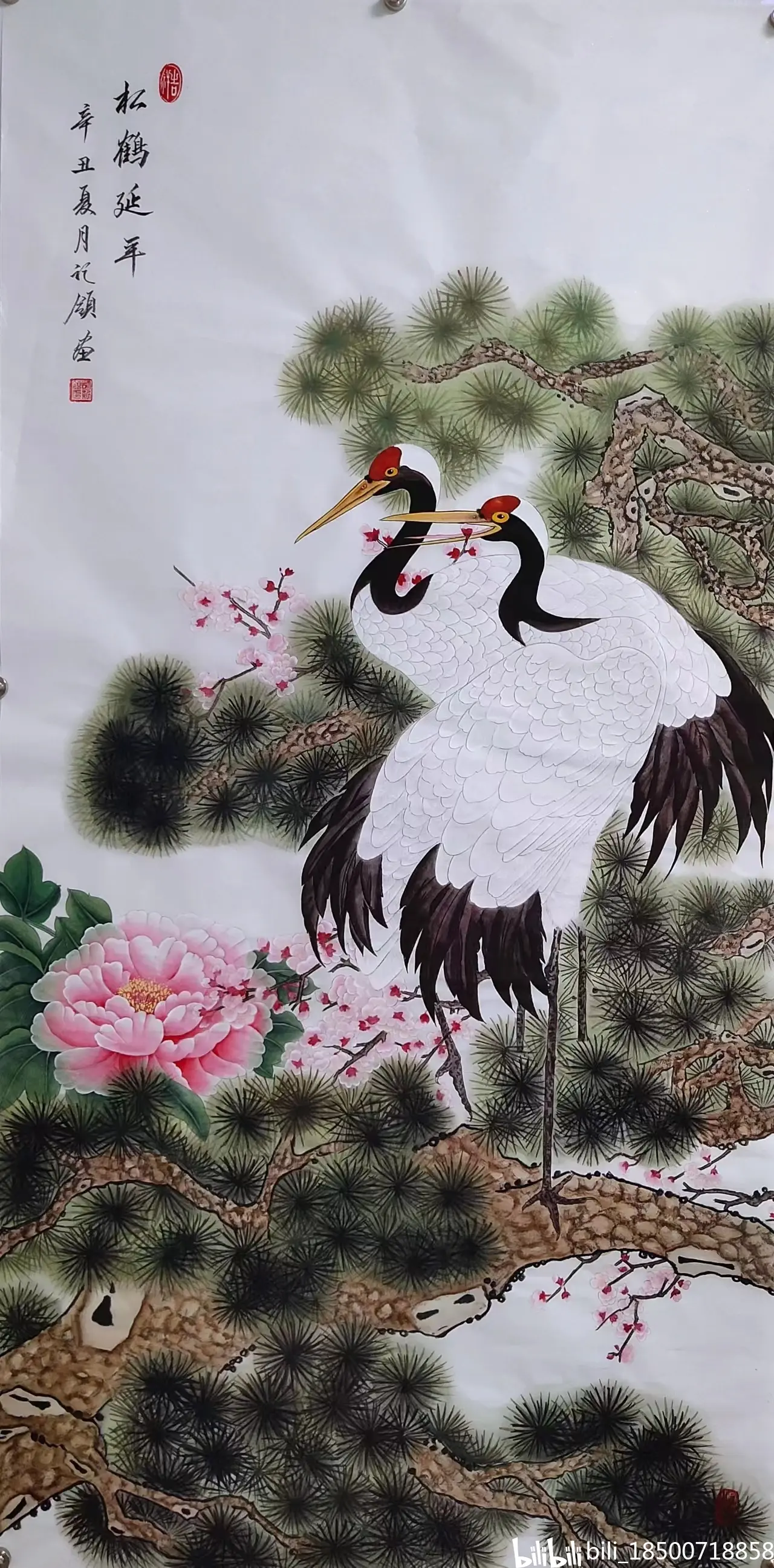 实力派工笔画家胡记领老师作品欣赏 松鹤延年系列作品