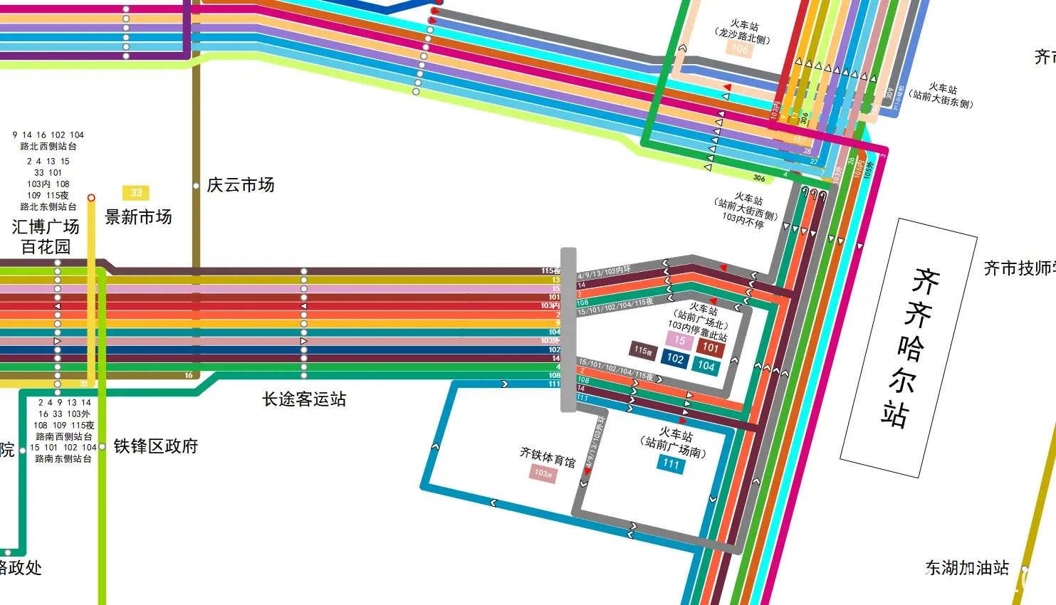 齐齐哈尔109路车路线图图片