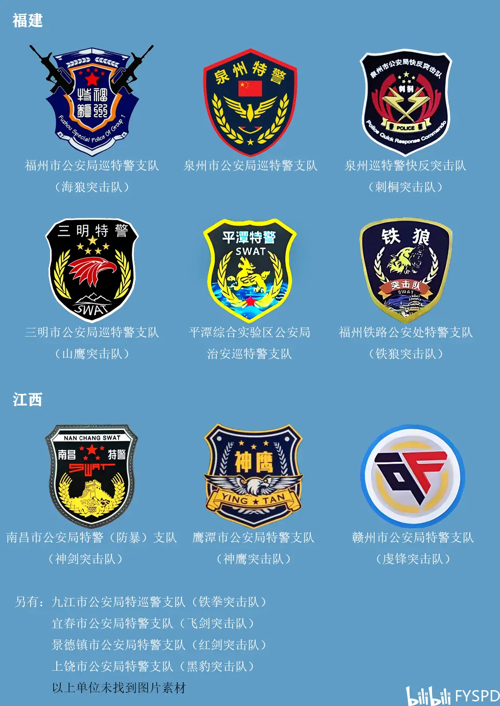 全国公安特警个性化标志图鉴集锦