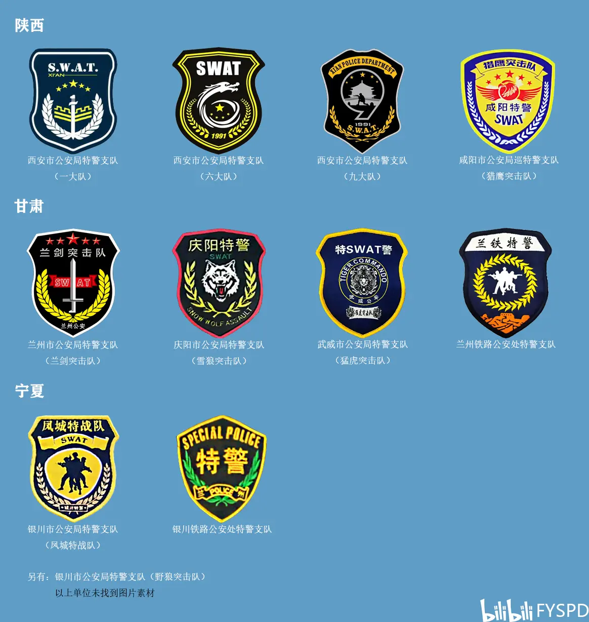全国公安特警个性化标志图鉴集锦