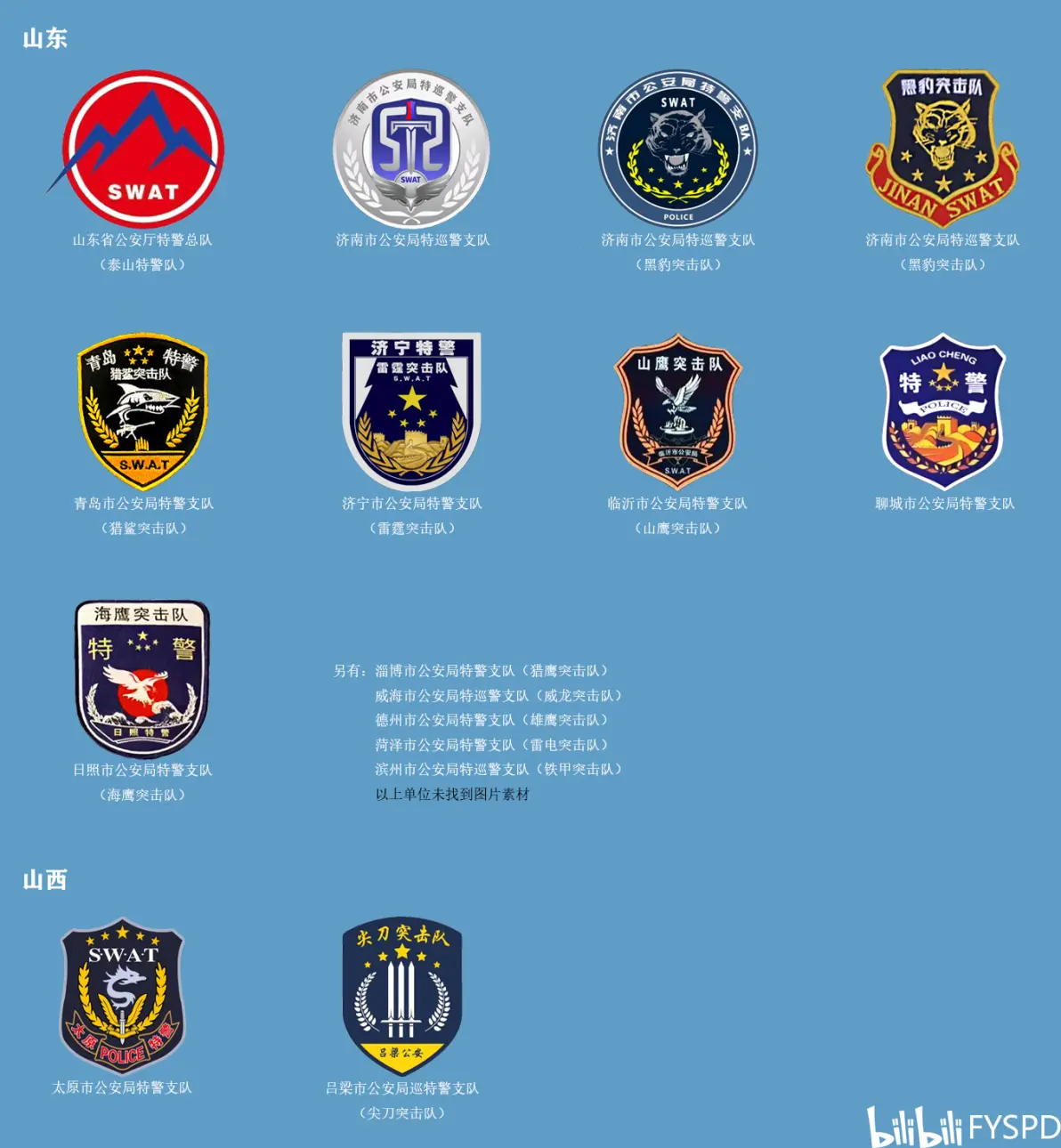 全国公安特警个性化标志图鉴集锦