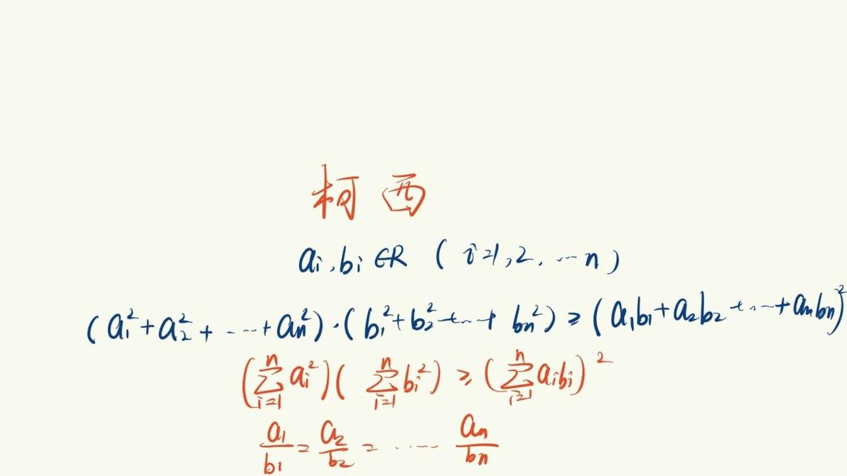 【高中数学进阶】柯西不等式及变式使用技巧!思维提升 哔哩哔哩