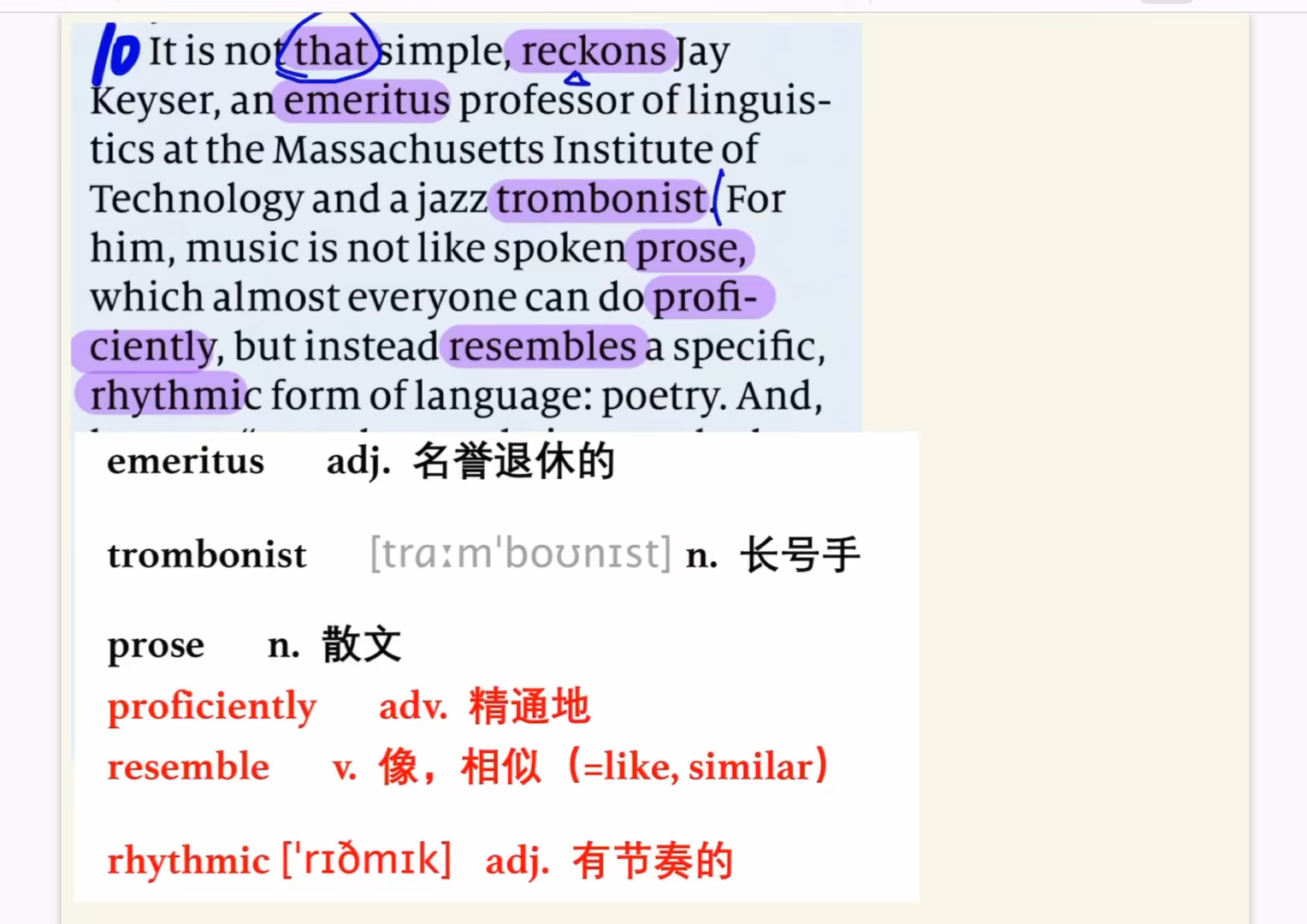 proficiently adv.精通的resemble v.像in terms of 尽管instill v.