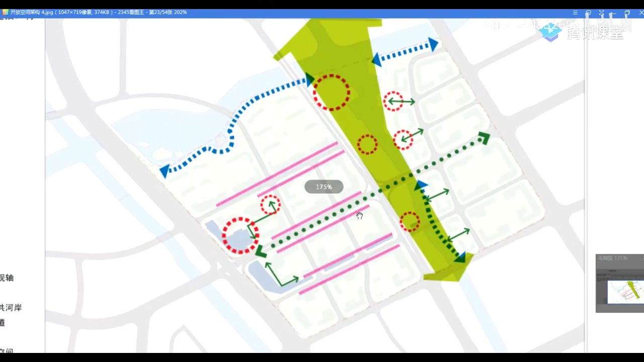 景觀分析步行交通系統用ps或者ai畫虛線道路交通分析圖道路架構1306