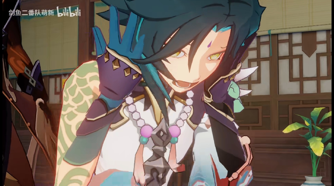 魈被胡桃请来聚餐,碰到卖唱的和帝君 - 哔哩哔哩