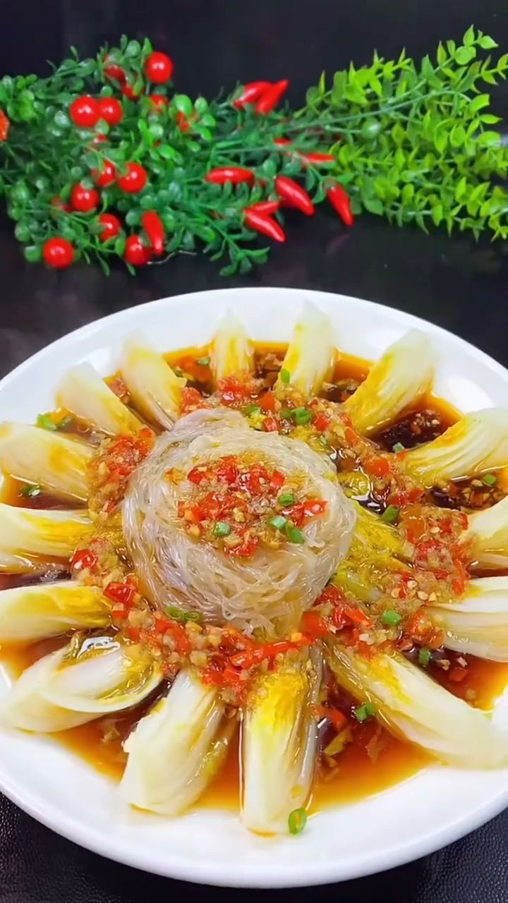 蒜蓉粉丝蒸娃娃菜图片