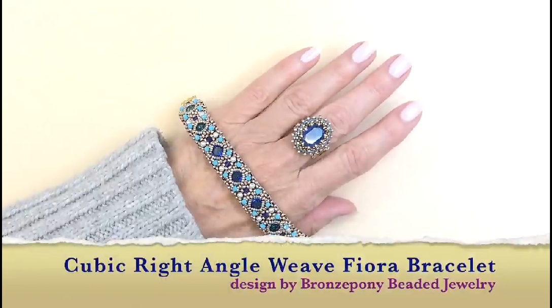 串珠教程 米珠编织花型包钻手链 Bronzepony 哔哩哔哩