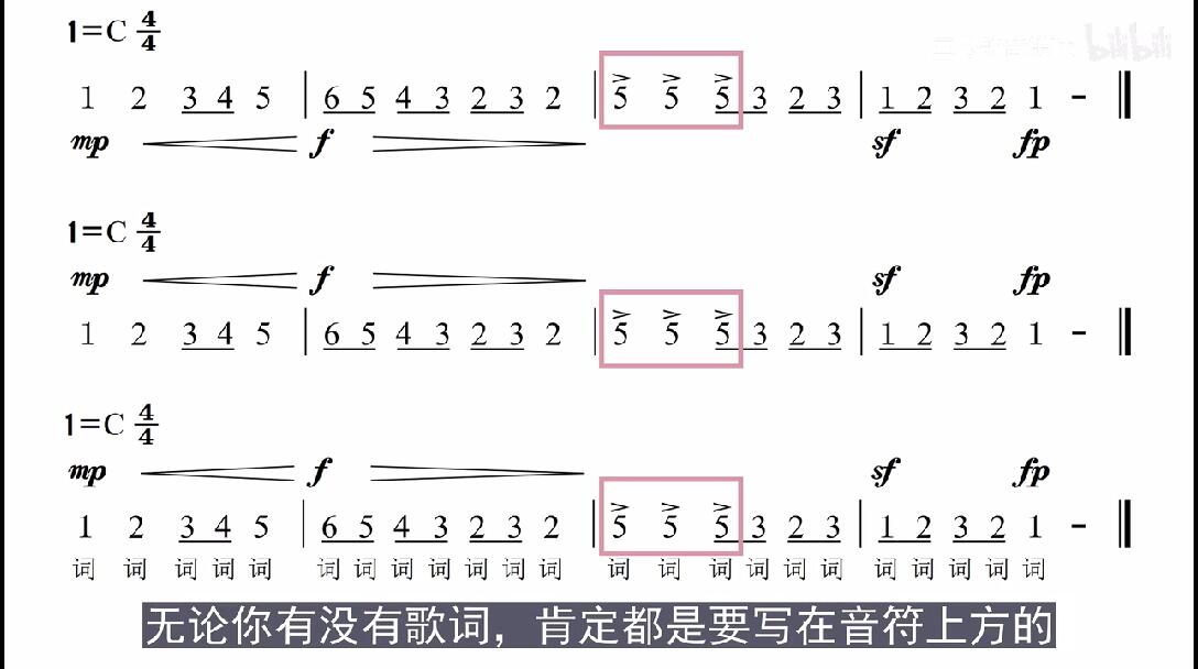 【零基础学音乐·自学乐理】85-力度记号-p、f、mp、mf、sf、cre... - 哔哩哔哩