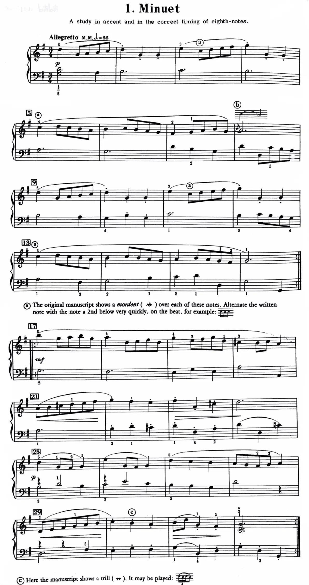 曲谱同步巴赫小步舞曲