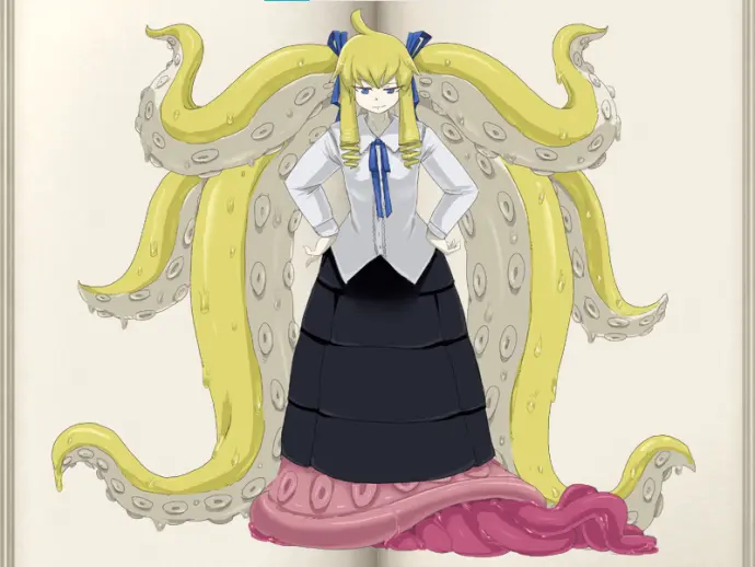 天降青梅是 一害羞触手就会变红的章鱼娘,可爱捏