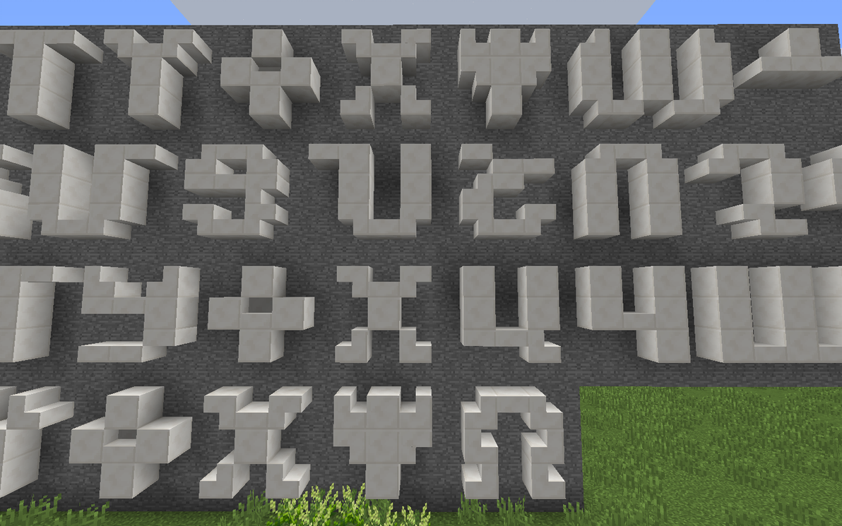 【Minecraft】我的世界如何制作字母! - 哔哩哔哩
