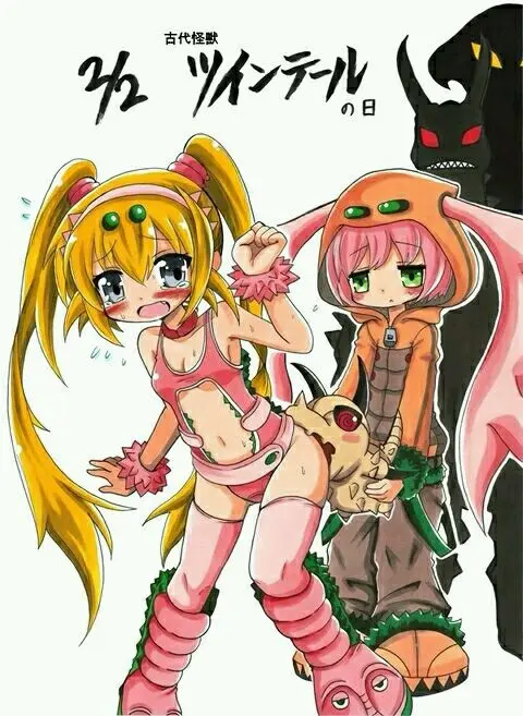 【怪兽娘/同人游戏】美味の双尾怪 绘画过程2023-07-02 12-38-42