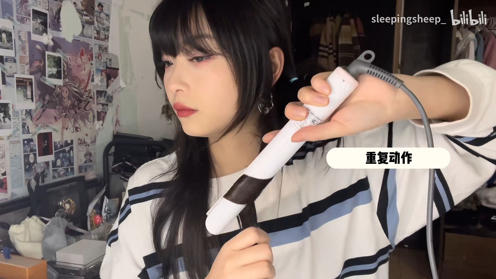 手残女孩必学的呆毛马尾|浅扎一个漫画感发型 - 哔哩哔哩