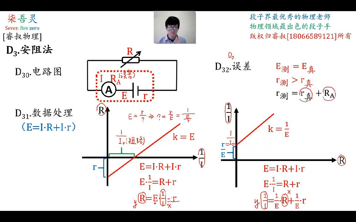 伏指的是电压表 阻指的是电阻箱安阻法的那个是r2   错了第二条 应该