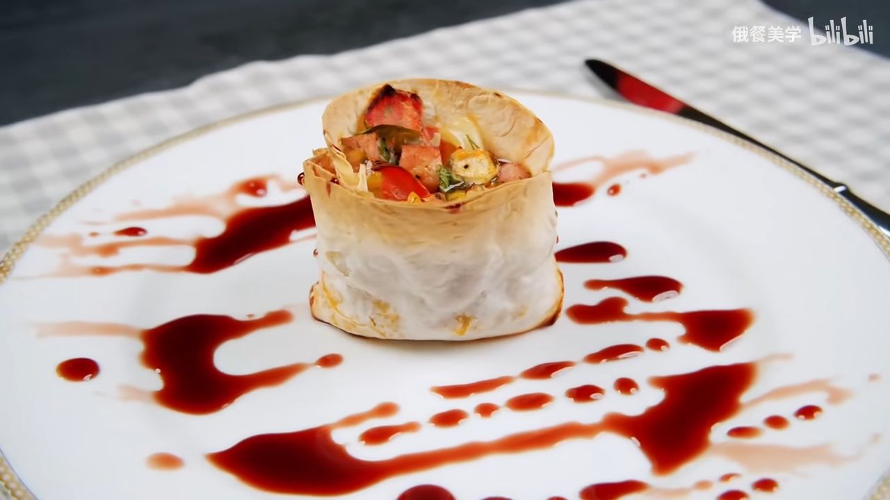 【俄餐美学】芝士蔬菜卷饼,充满活力的俄式早餐 - 哔哩哔哩