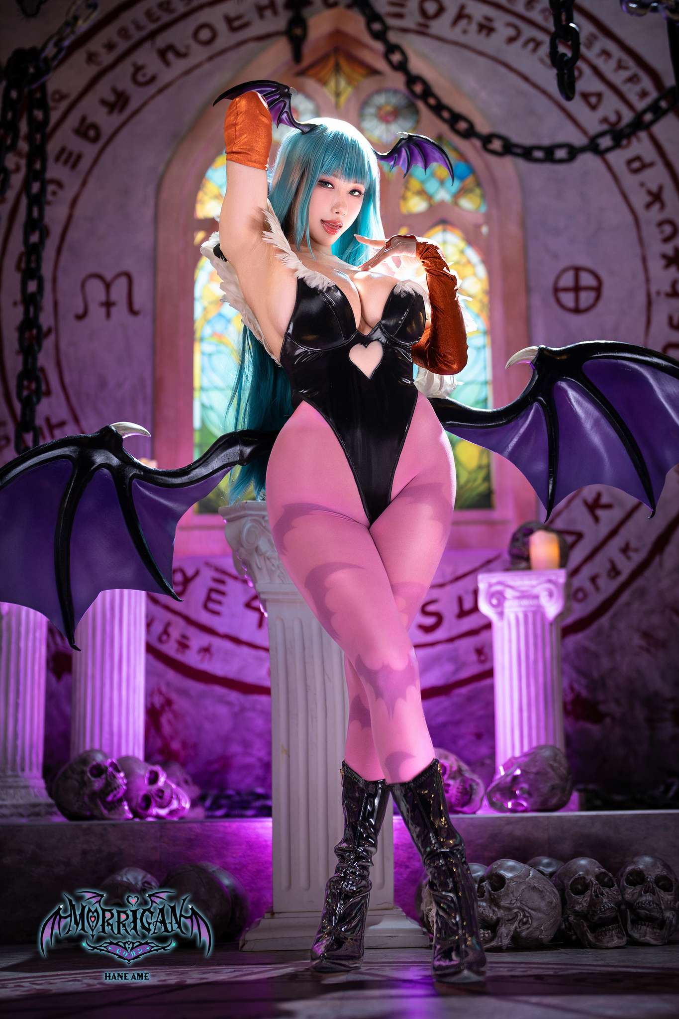 雨波_HaneAme Vol.439 恶魔战士 莫莉卡 写真书+DLC视频[70P13V-531M]-吾爱二次元