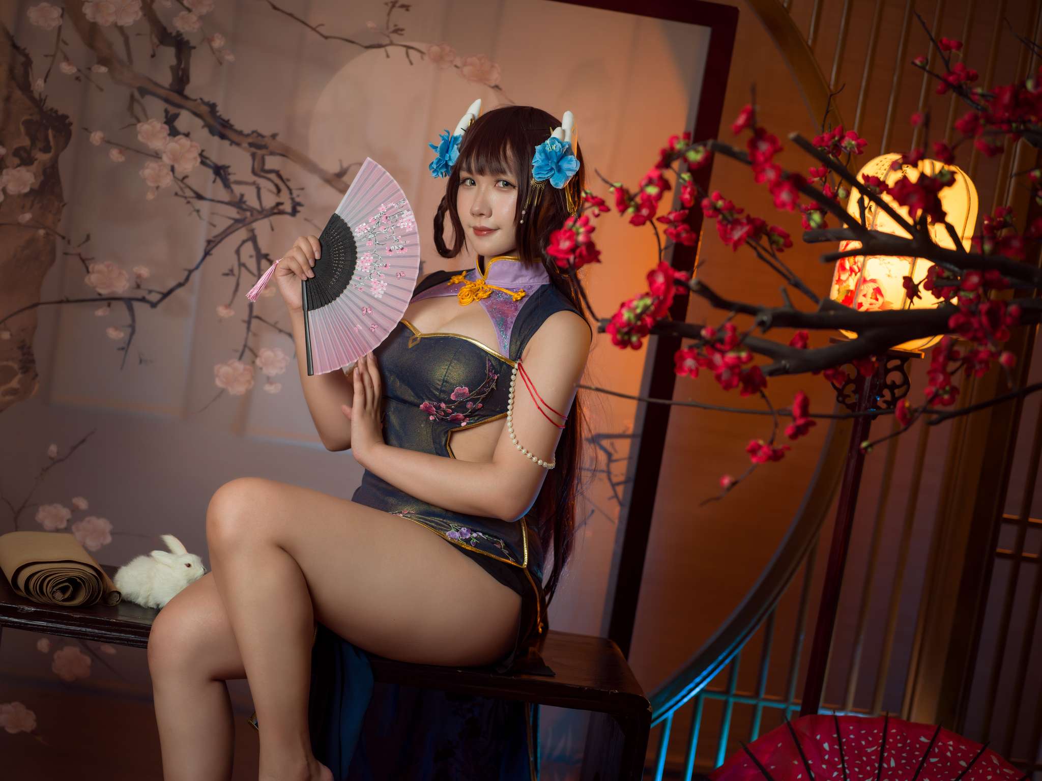 图片[3]-麻花酱 Vol.084 比睿旗袍+泳装 [61P-446MB]-吾爱二次元
