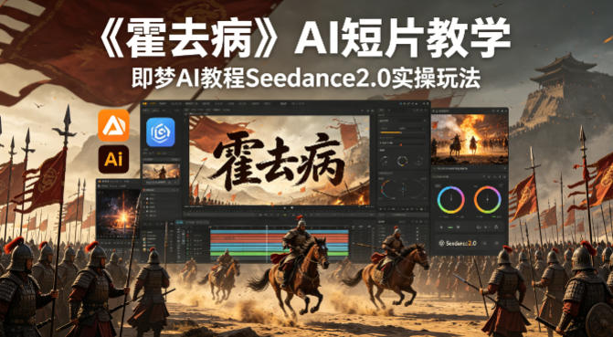 《霍去病》AI短片教学，即梦AI教程Seedance2.0实操玩法-七宝：认真做好一件事