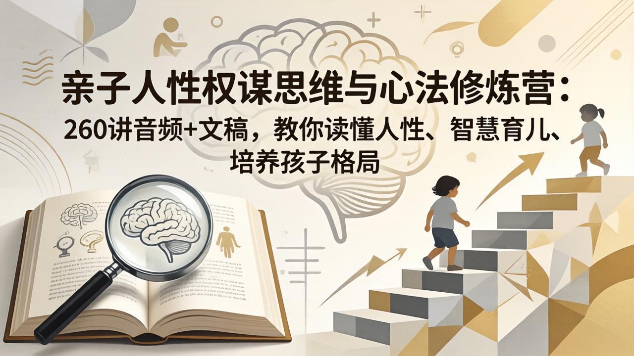 亲子人性权谋思维与心法修炼营：260讲音频 文稿，教你读懂人性、智慧育儿、培养孩子格局_-七宝：认真做好一件事