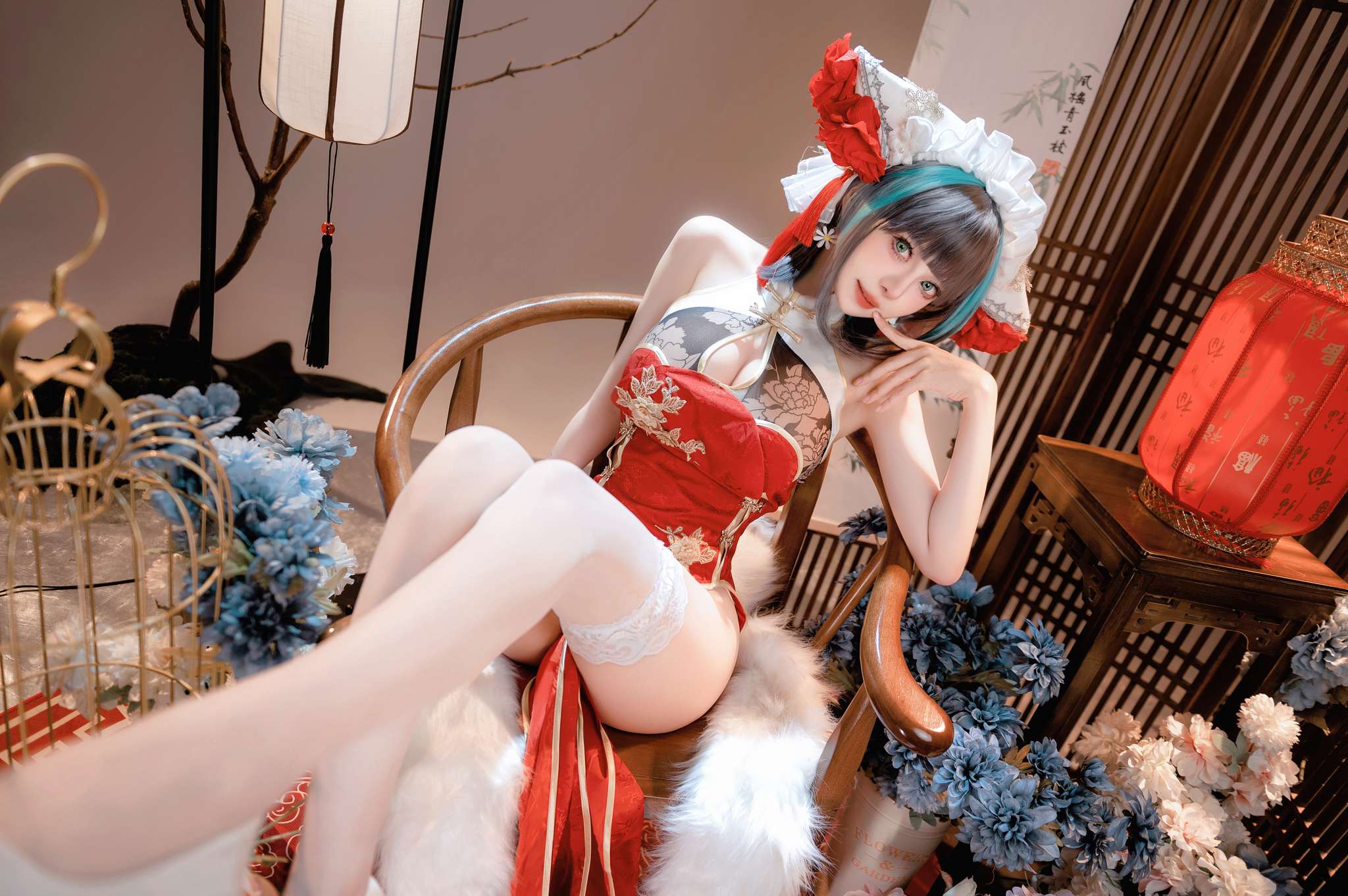 Shika小鹿鹿 Vol.127 碧蓝航线 新年柴郡[17P-234M]-吾爱二次元