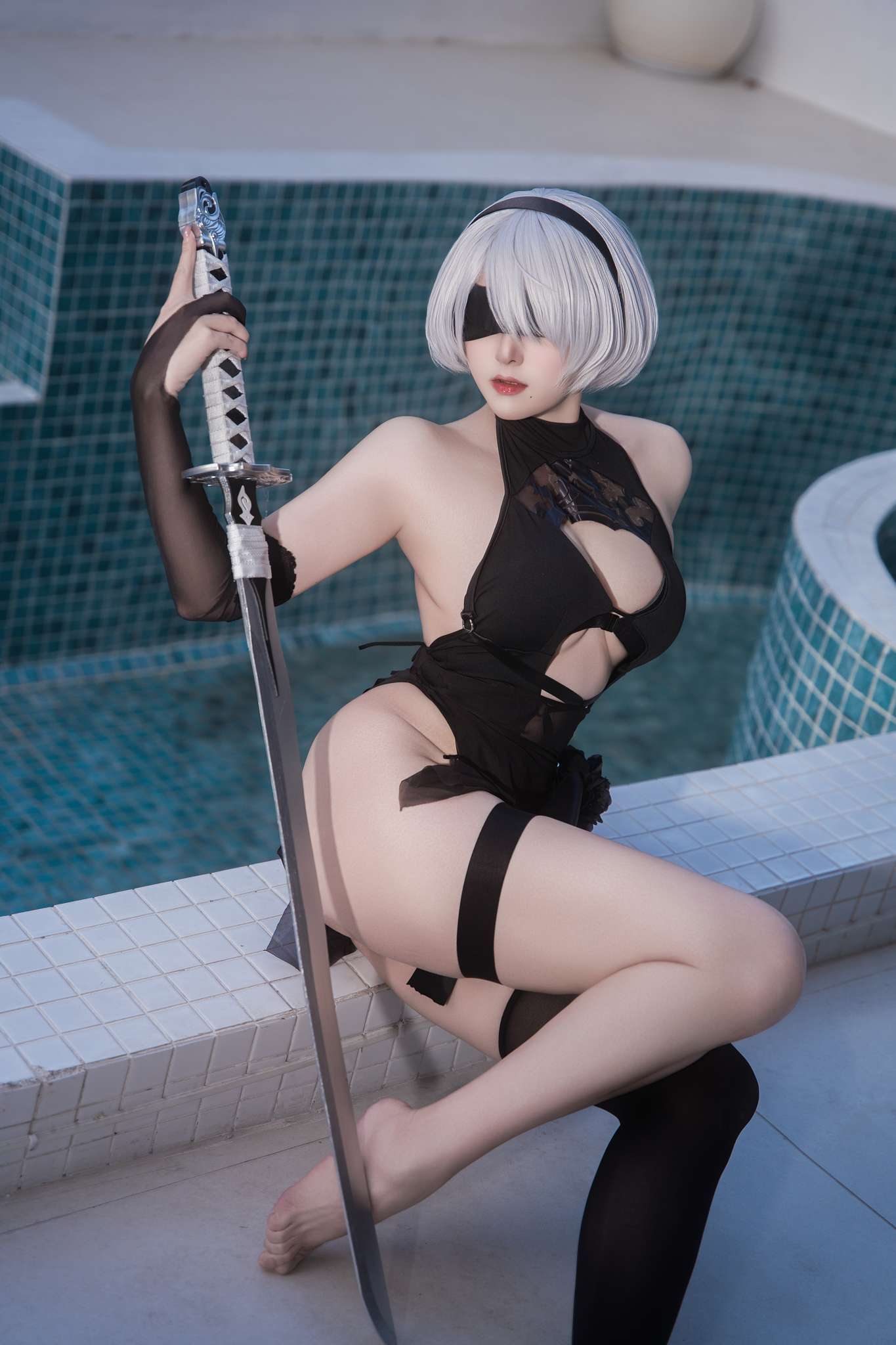 Natsuko夏夏子 Vol.092 NIKKE×NieR 2B水着[82P-708M]-蝶影二次元