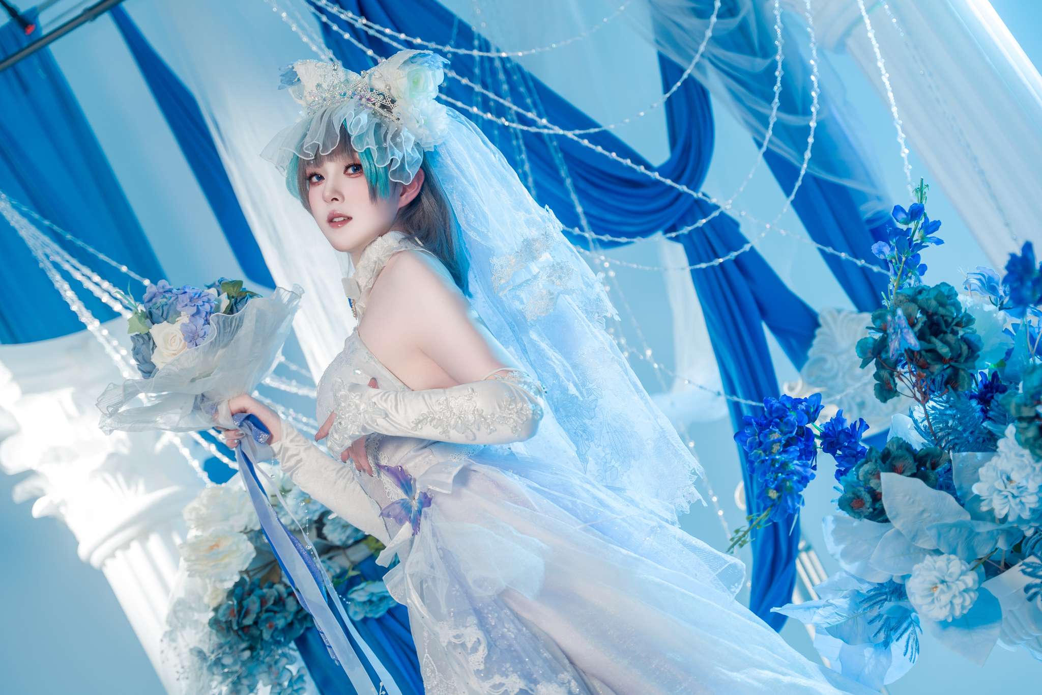 图片[3]-Natsuko夏夏子 Vol.086 碧蓝航线 柴郡婚纱[70P-625M]-蝶影二次元