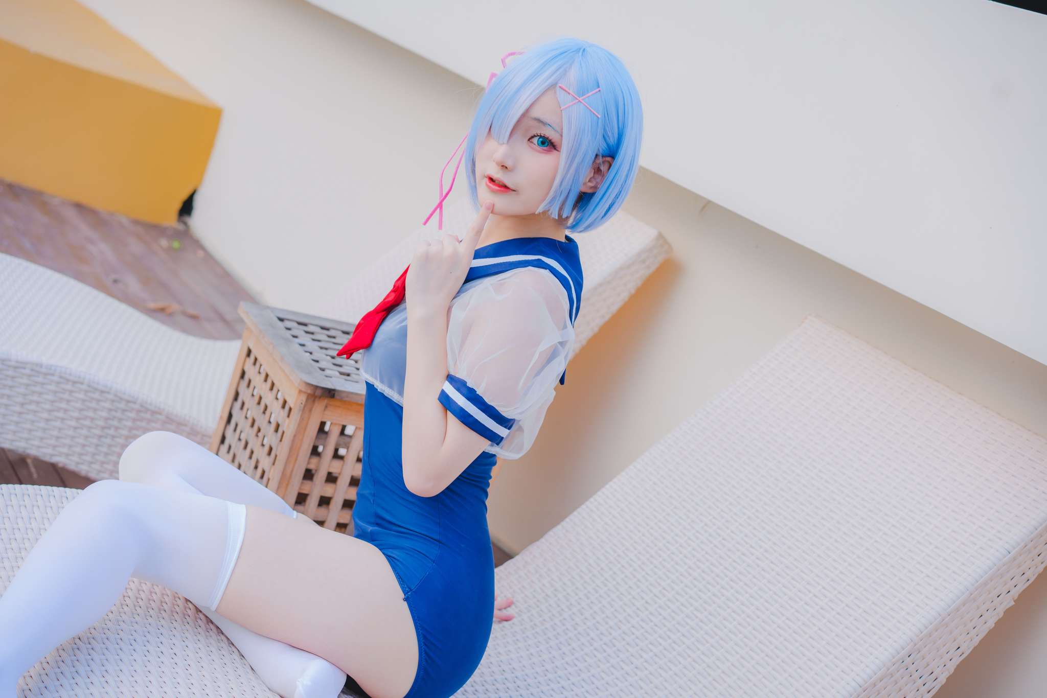 图片[4]-幼愛youmeko Vol.026 蕾姆泳装 [18P-49MB]-吾爱二次元