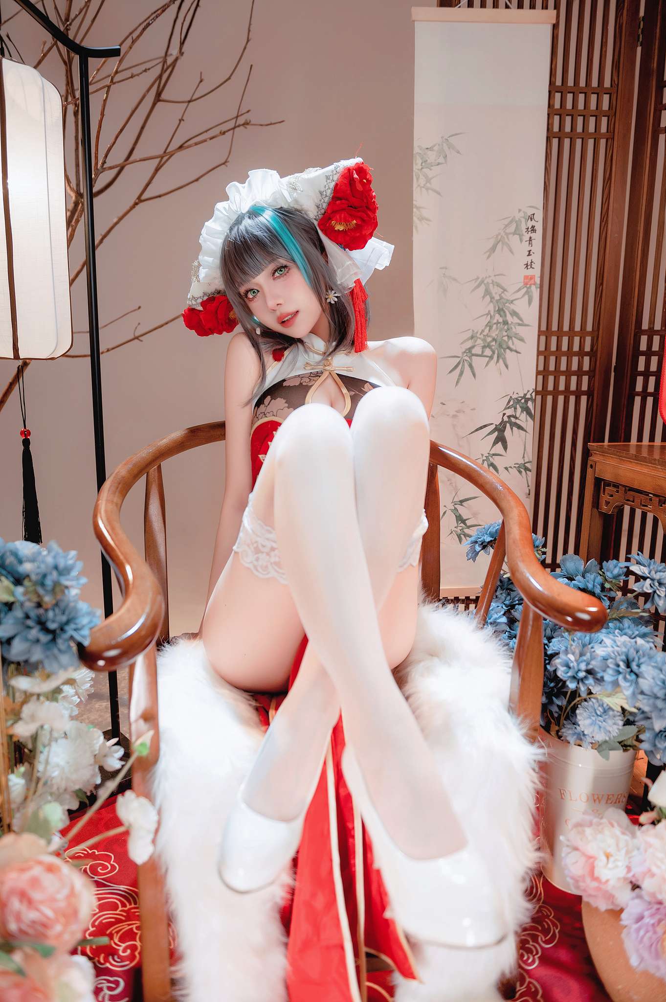 Shika小鹿鹿 Vol.127 碧蓝航线 新年柴郡[17P-234M]-吾爱二次元