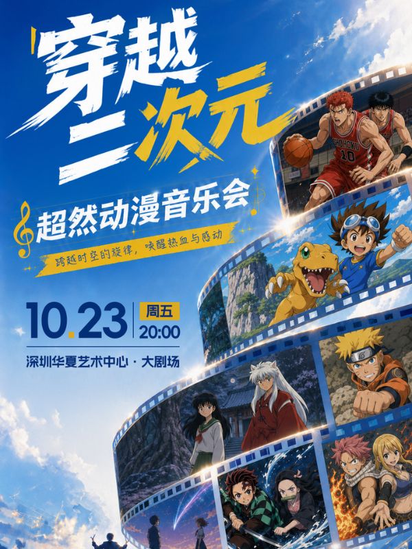 深圳·10月23日·穿越二次元超燃动漫音乐会