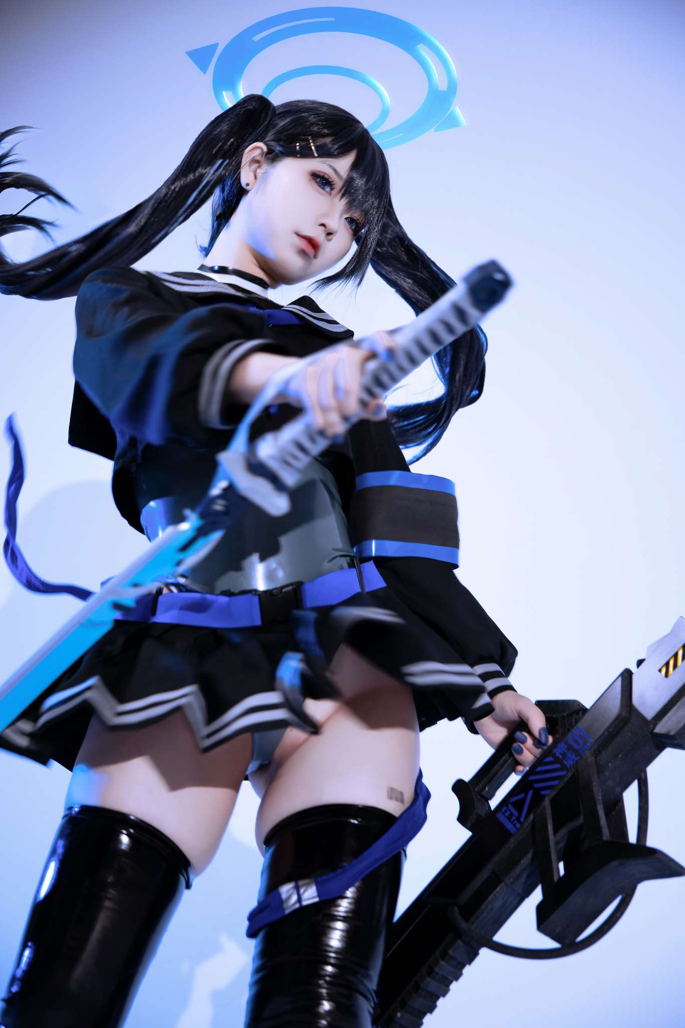 G44不会受伤 Vol.152 Solarain BLUE-蓝色袖章[30P-452M]-吾爱二次元