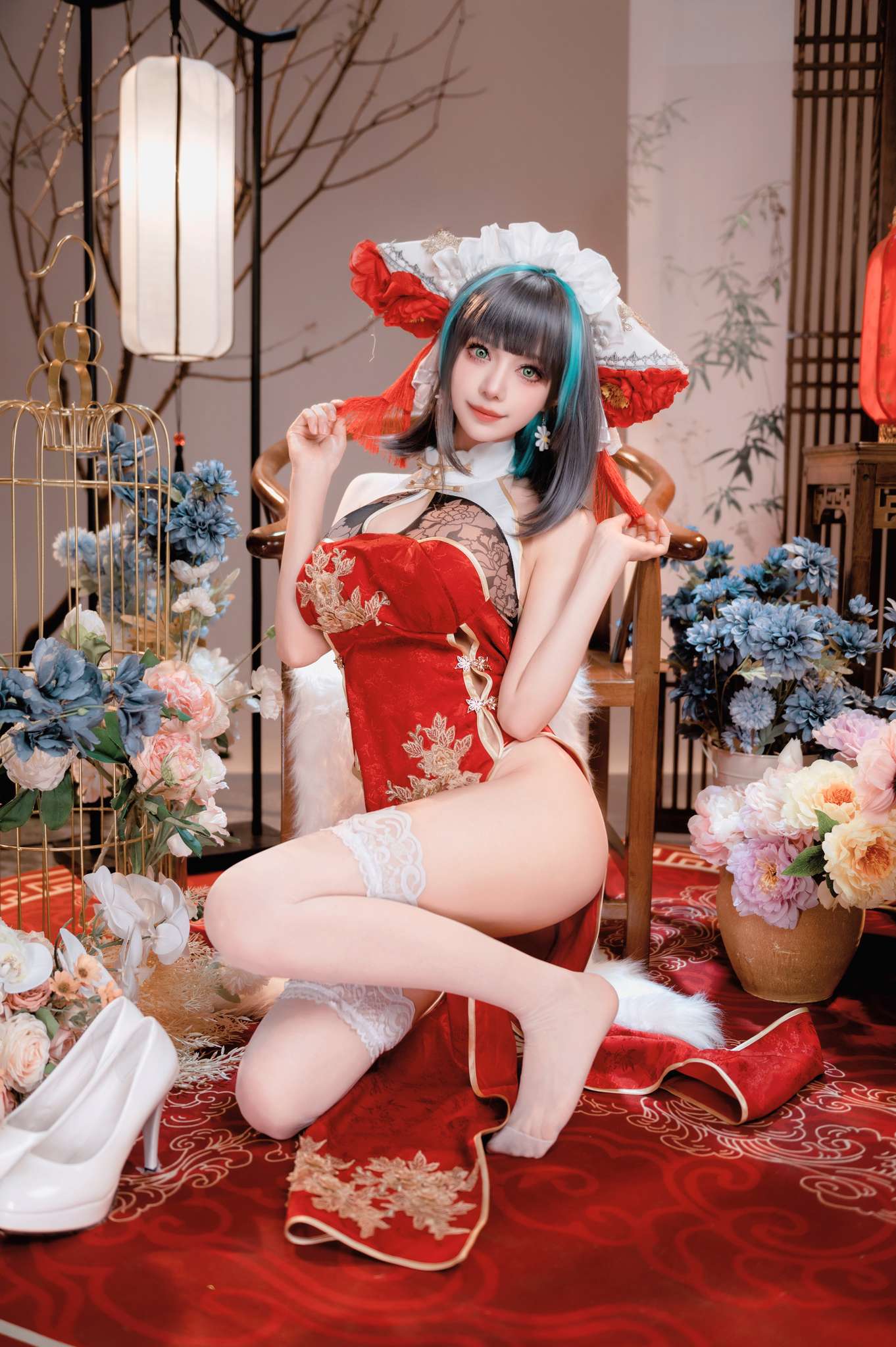 Shika小鹿鹿 Vol.127 碧蓝航线 新年柴郡[17P-234M]-吾爱二次元