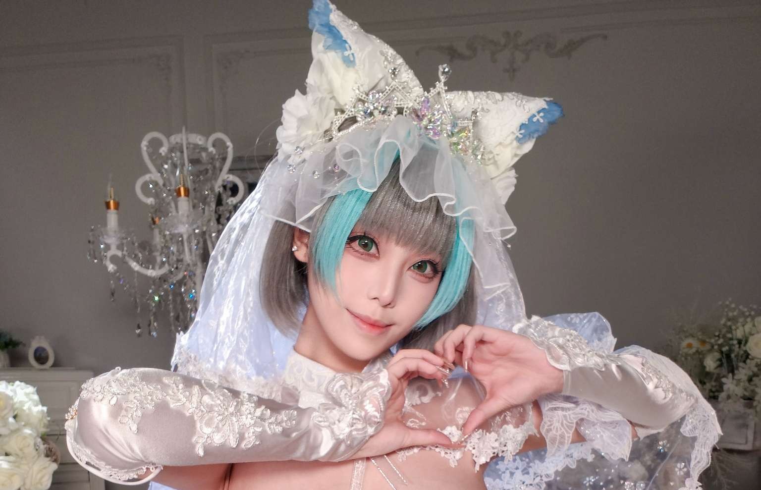 蜜汁猫裘 Vol.118 柴郡花嫁[125P2V-2.92G]-吾爱二次元