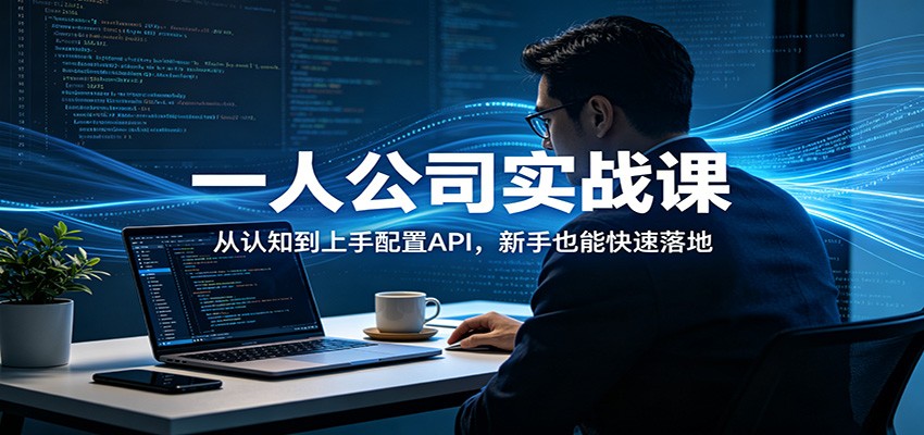 一人公司实战课：从认知到上手配置API，新手也能快速落地-七宝：认真做好一件事