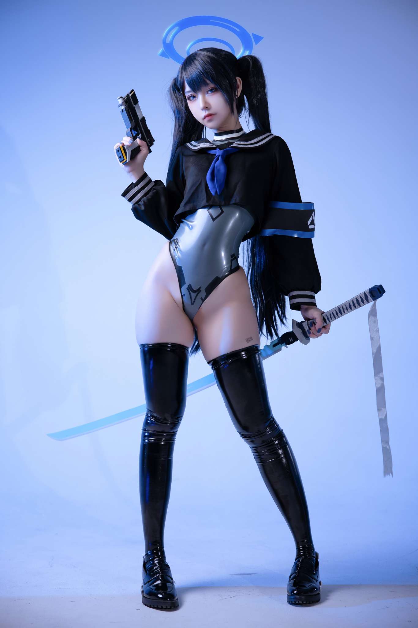 G44不会受伤 Vol.152 Solarain BLUE-蓝色袖章[30P-452M]-吾爱二次元