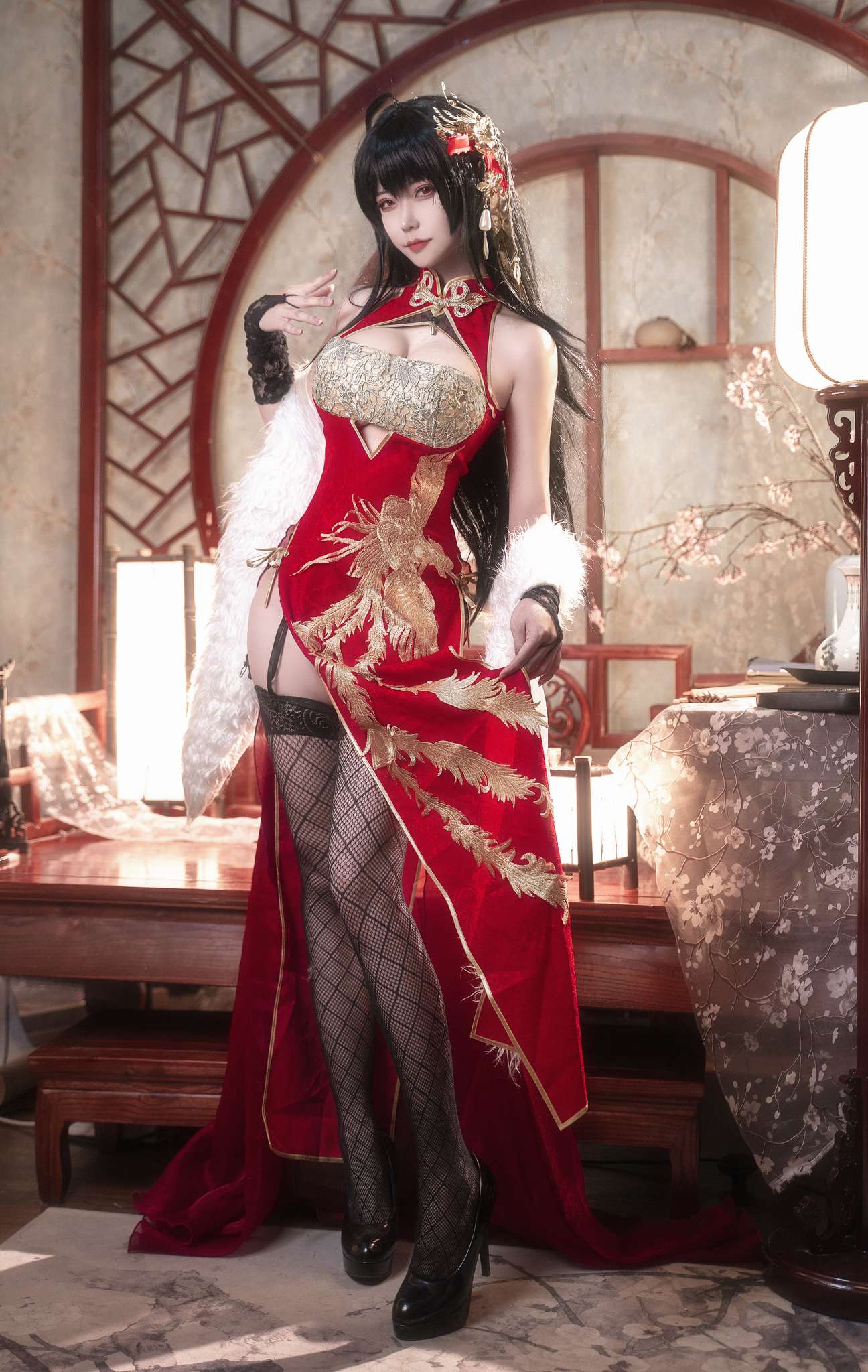 图片[2]-Seya-狮砸 Vol.035 碧蓝航线 大凤 旗袍[15P-152M]-吾爱二次元