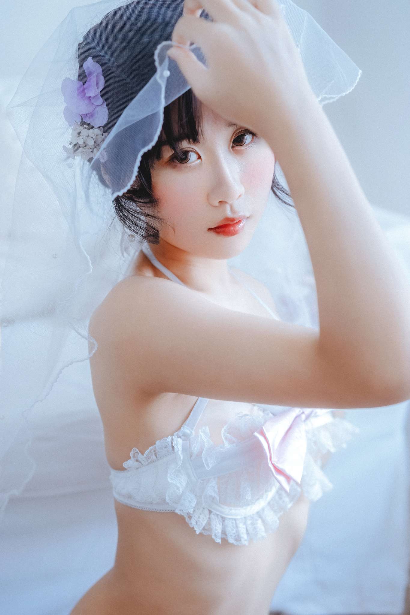 图片[4]-萌芽儿o0 Vol.053 白婚纱 蝴蝶结内衣 [24P-209MB]-吾爱二次元