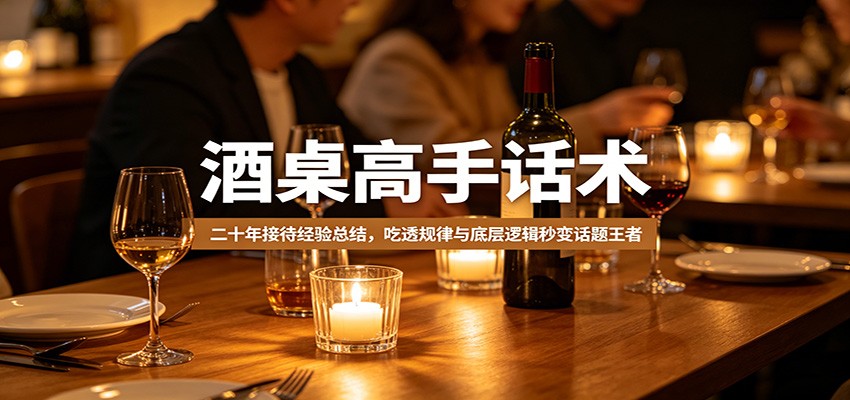 酒桌高手话术：二十年接待经验总结，吃透规律与底层逻辑秒变资源来源于网络切勿上当受骗，网创，免费，创业王者-七宝：认真做好一件事