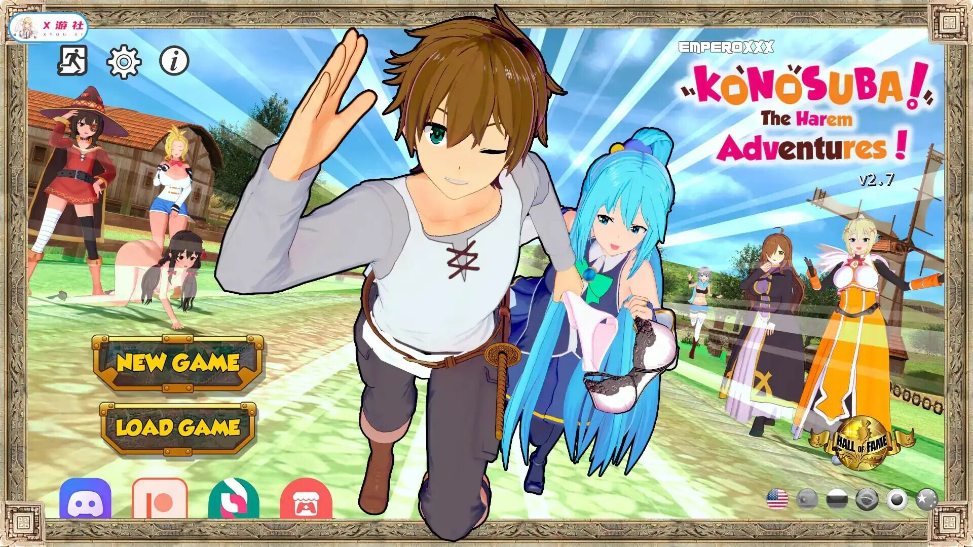 为美好的世界献上祝福!后宫大冒险/KonoSuba The Harem Adventures V3.1a|PC+安卓|策略模拟|容量3GB|官方中文版-星游乐园