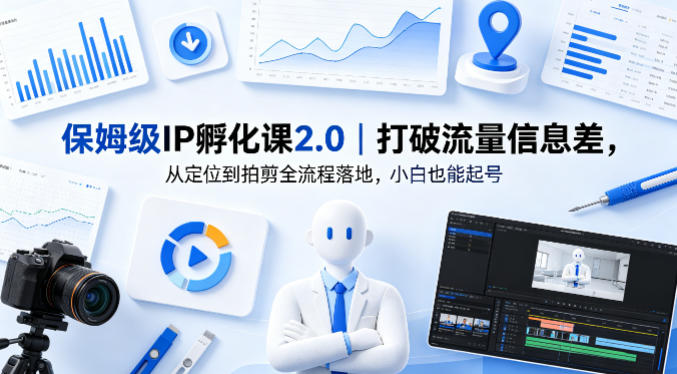 保姆级IP孵化课2.0｜打破流量信息差，从定位到拍剪全流程落地，小白也能起号-七宝：认真做好一件事