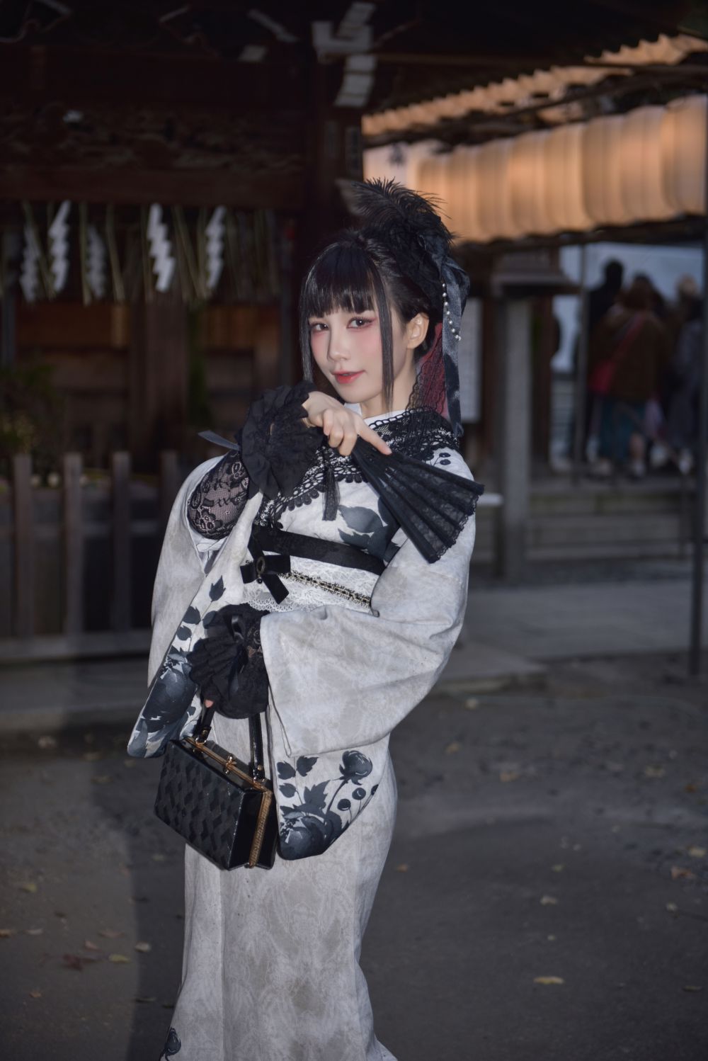图片[5]-水淼aqua Vol.227 Black Lace Kimono[70P-99M]-吾爱二次元