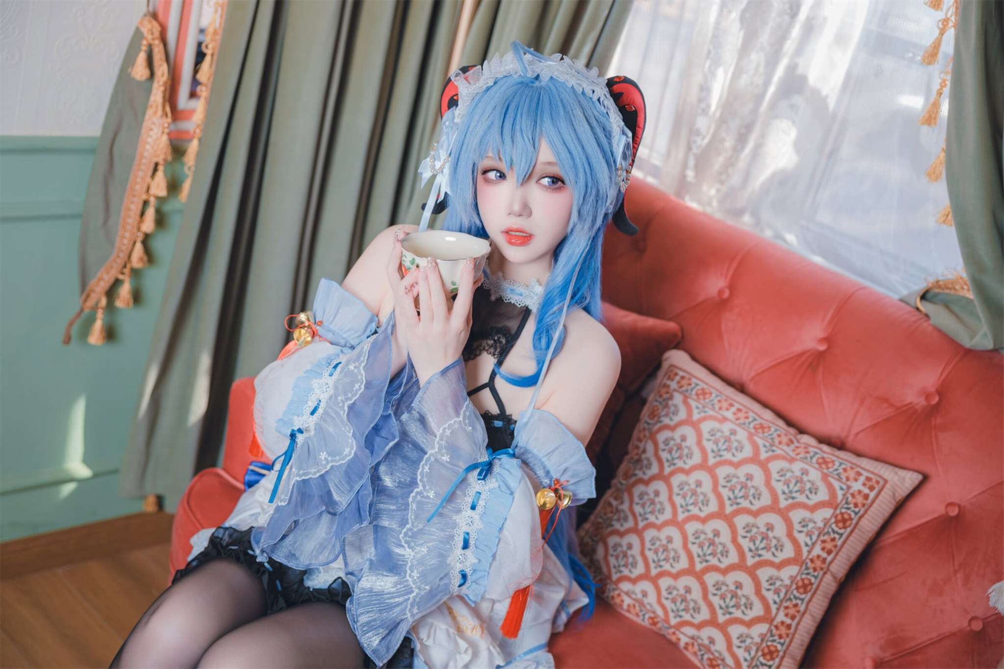 雪晴Astra Vol.091 原神 甘雨女仆[31P1V-613M]-吾爱二次元
