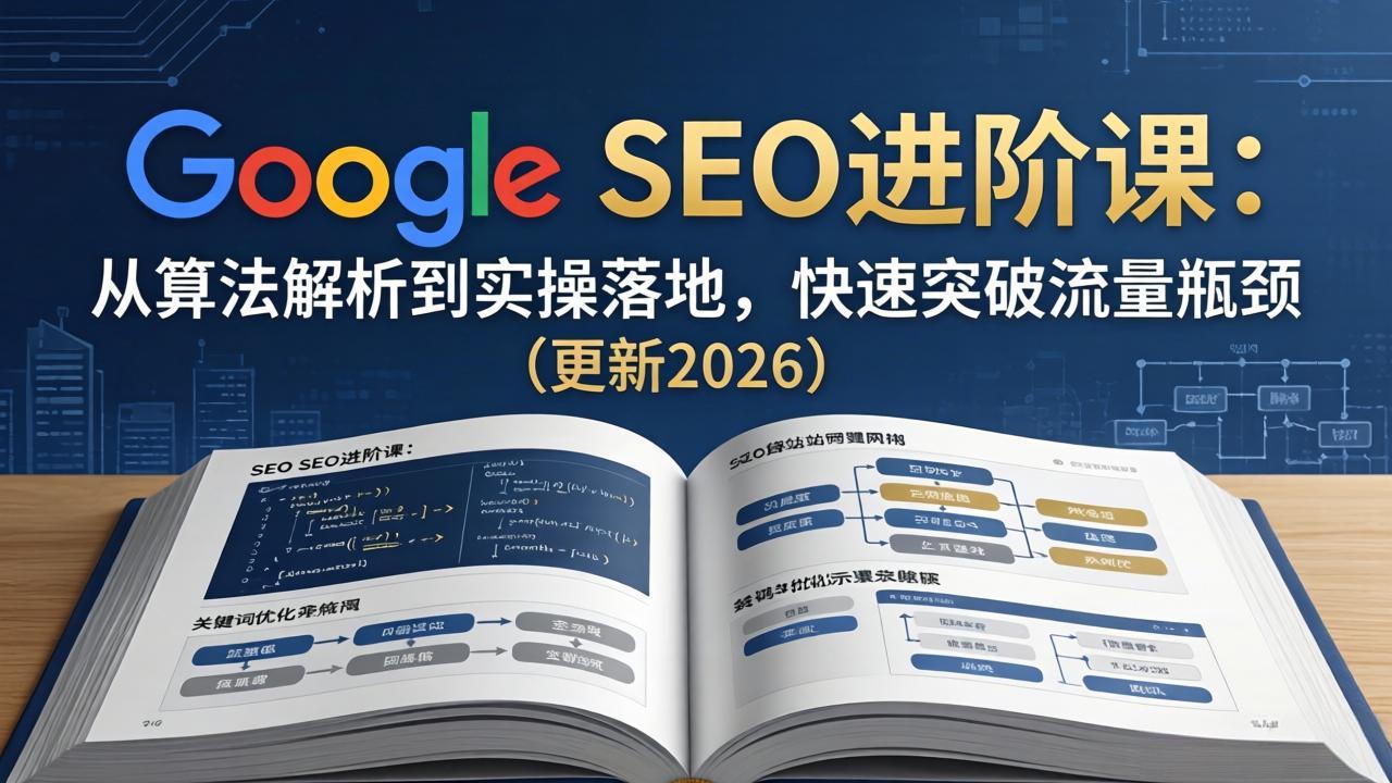 Google SEO进阶课：从算法解析到实操落地，快速突破流量瓶颈（更新2026）_-七宝：认真做好一件事