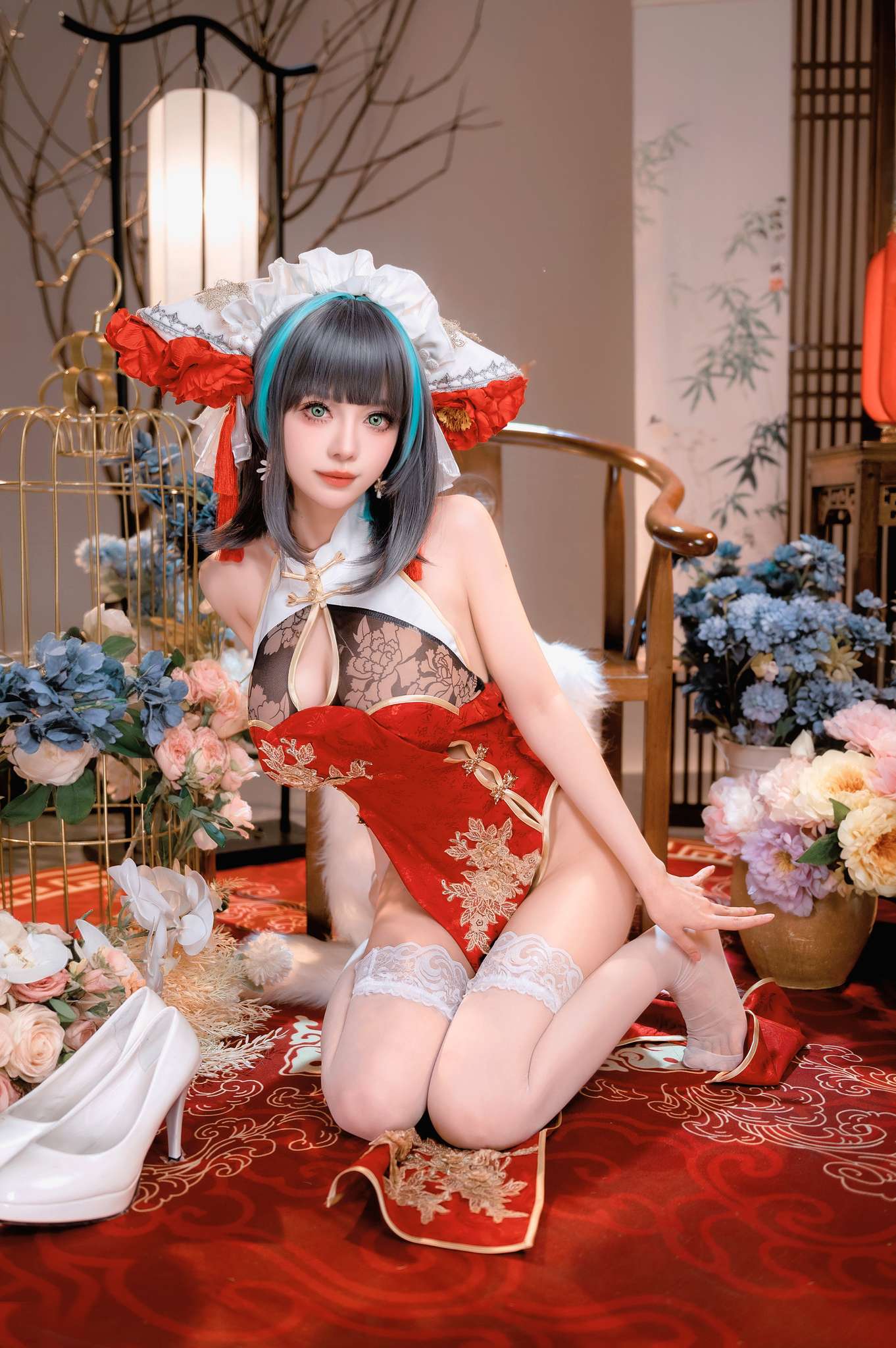 Shika小鹿鹿 Vol.127 碧蓝航线 新年柴郡[17P-234M]-吾爱二次元