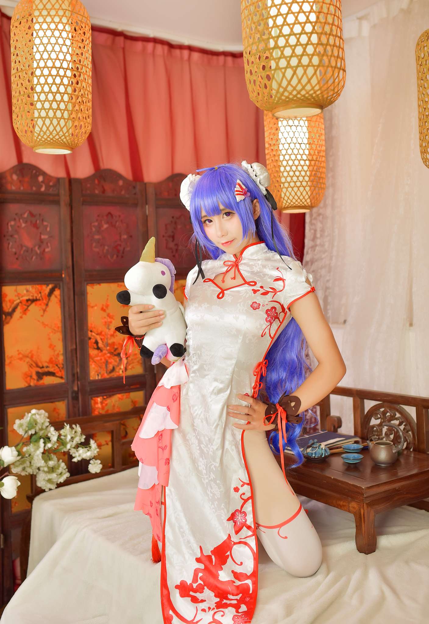 九曲Jean Vol.081 Unicorn Qipao[9P-55M]-吾爱二次元