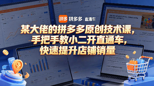 某大佬的拼多多原创技术课，手把手教小二开直通车，快速提升店铺销量-七宝：认真做好一件事